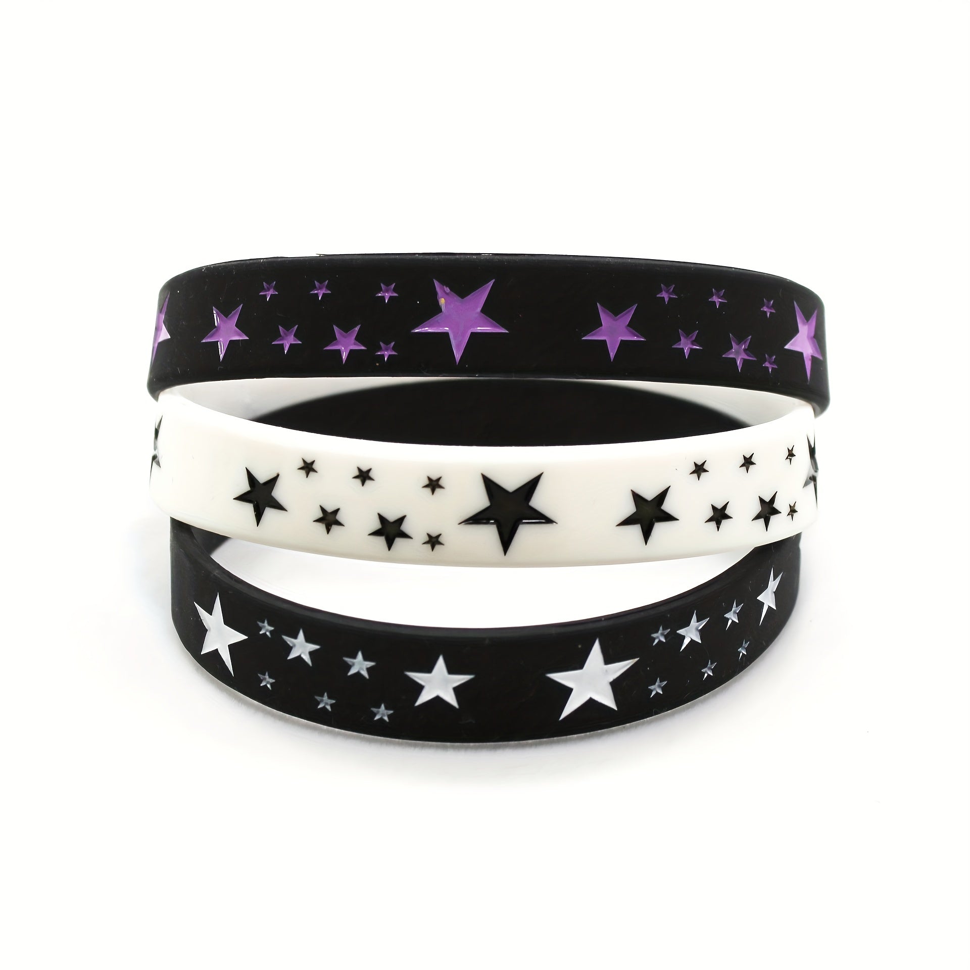Silicone Bracelet with Stars Pattern for Sports Fans