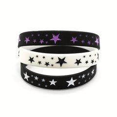 Silicone Bracelet with Stars Pattern for Sports Fans