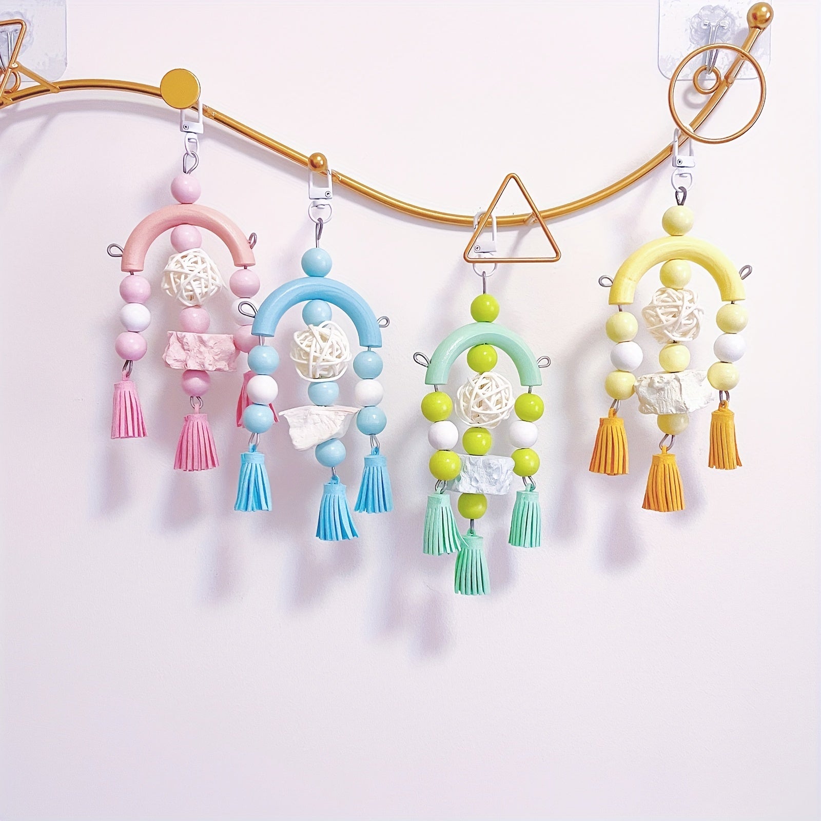 Parrot Hanging Toy Chewing Tassel Decor Multifunctional Pet Toy