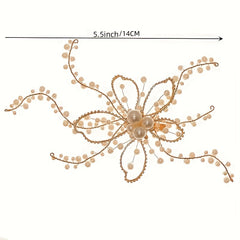 Faux Pearl Hair Clip Bridal Flower Headdress