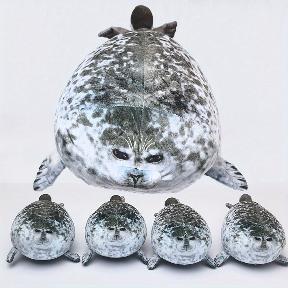 Ocean Park Big Seal Plush Doll with Four Pups Sea Lion