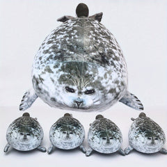 Ocean Park Big Seal Plush Doll with Four Pups Sea Lion