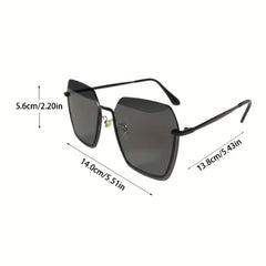 Men's Gradient Sunglasses Classic Metal Half Rim Glasses For Outdoor