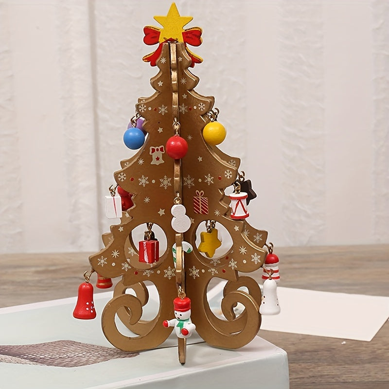 Wooden Christmas Tree Ornaments DIY Christmas Decoration