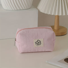 Flower Patch Decor Makeup Bag Lightweight Cosmetic Bag