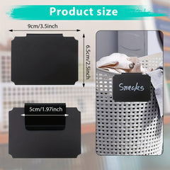 Clip-on Labels for Storage Baskets - Set of 10