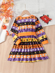 Halloween Girls Spooktacular Long Sleeve Dress
