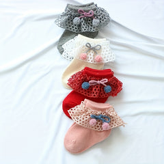 Lace Trim Ankle Socks for Infant Toddler