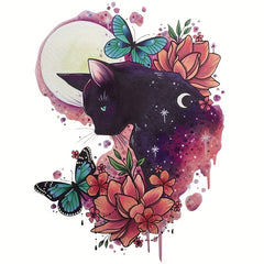 Cat Moon Ironing Sticker DIY Heat Transfer Patches For Clothes