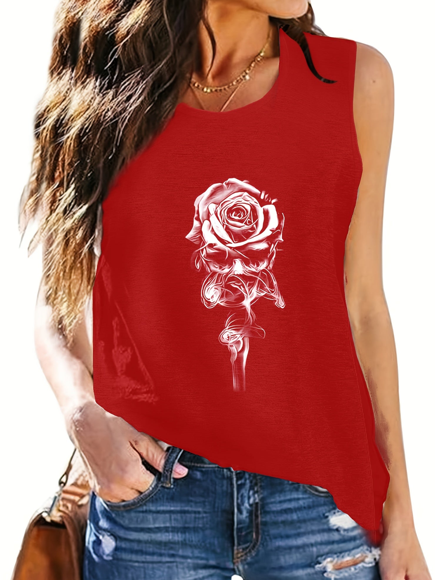 Floral Print Tank Top Sleeveless Summer Tank