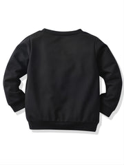 Boys' Bear Print Crew Neck Sweatshirt