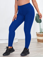 High Rise Sports Leggings, Honeycomb Pattern, Stretchy