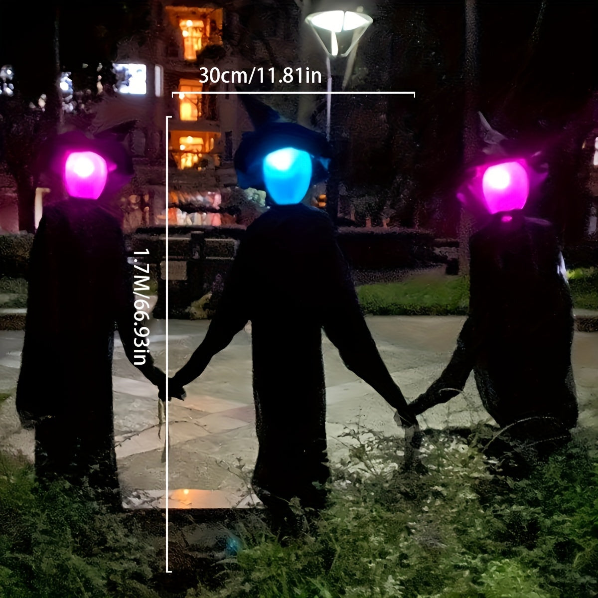 Light Up Witches Decor with Sound Sensor Halloween Props