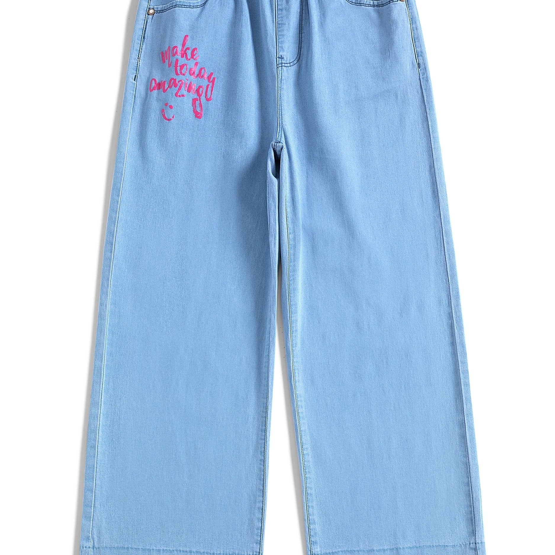 Girl's Summer Casual Loose Fit Jeans Pants