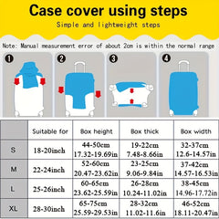 Space Pattern Luggage Case Cover Elastic Protector Travel
