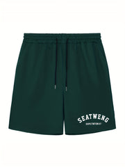 SEATWENG Men's Athletic Print Shorts for Cycling Fitness Gym - Summer Shorts