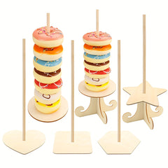 Wooden Donut Stand Cake Holder Party Decorations