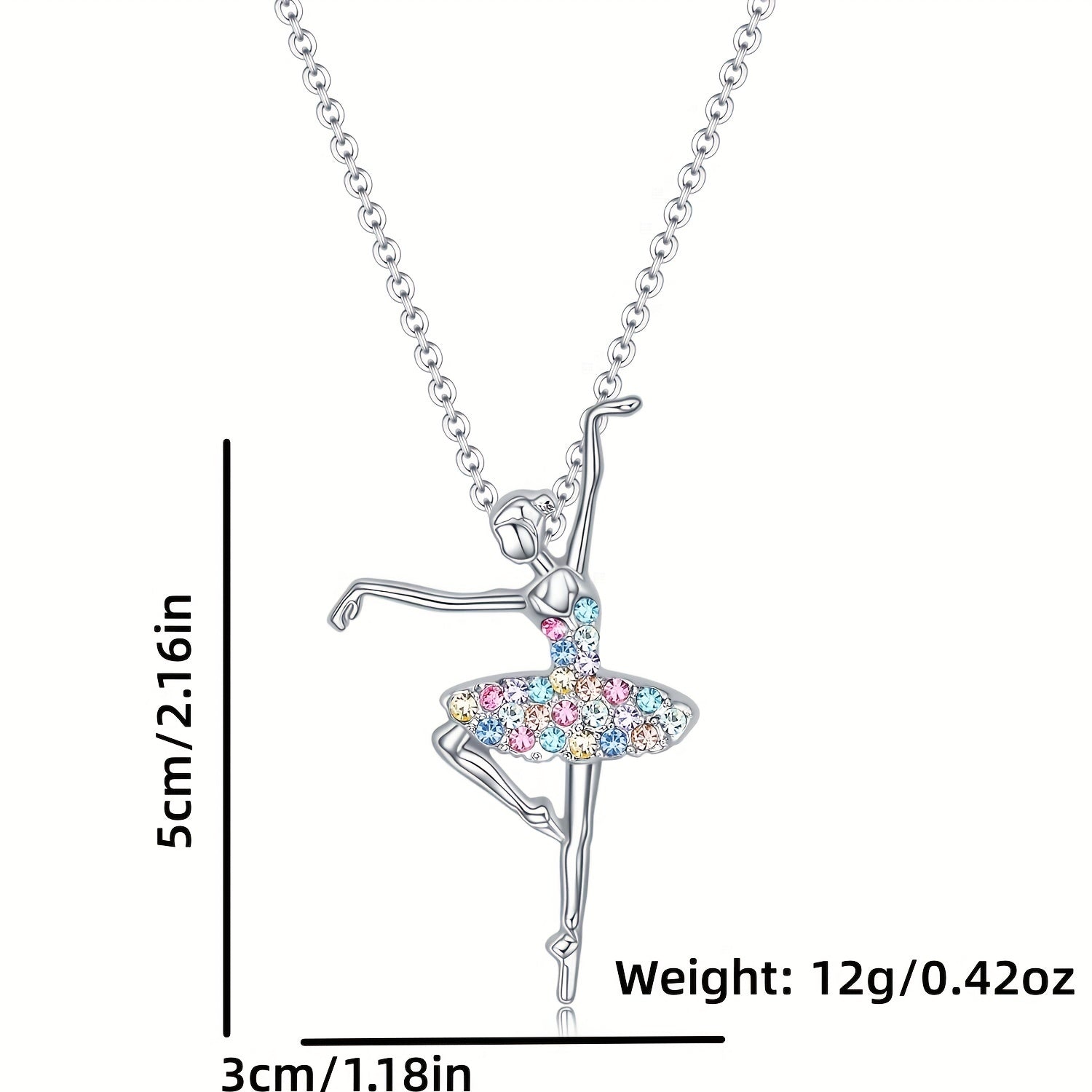 Dance Girl Princess Pendant Necklace for Girls