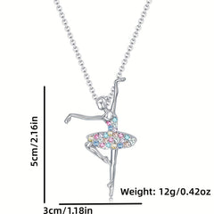 Dance Girl Princess Pendant Necklace for Girls