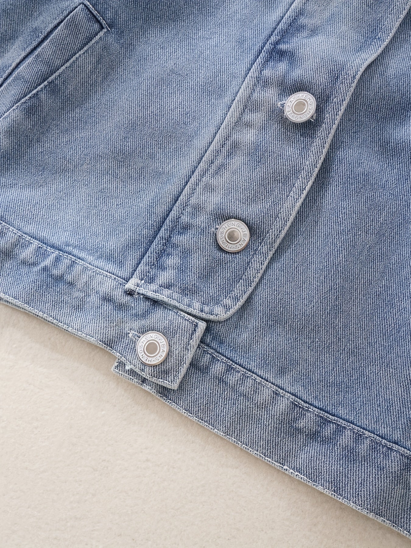 Toddler Girls Lace Spliced Denim Jacket Casual Coat Top