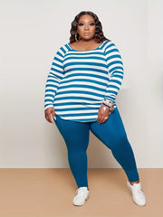 Long Sleeve T shirt & Pants Set Women's Medium Stretch 2pcs Set