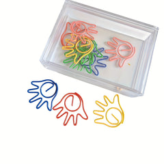 10pcs Palm Shaped Mixed Paper Clips for Office School Use