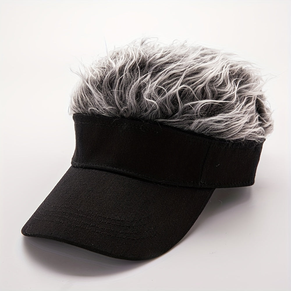 Funny Wig Sun Shade Baseball Cap for Men Women