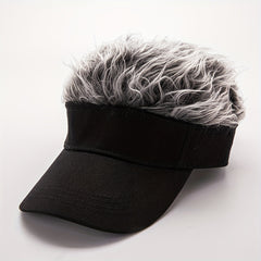 Funny Wig Sun Shade Baseball Cap for Men Women