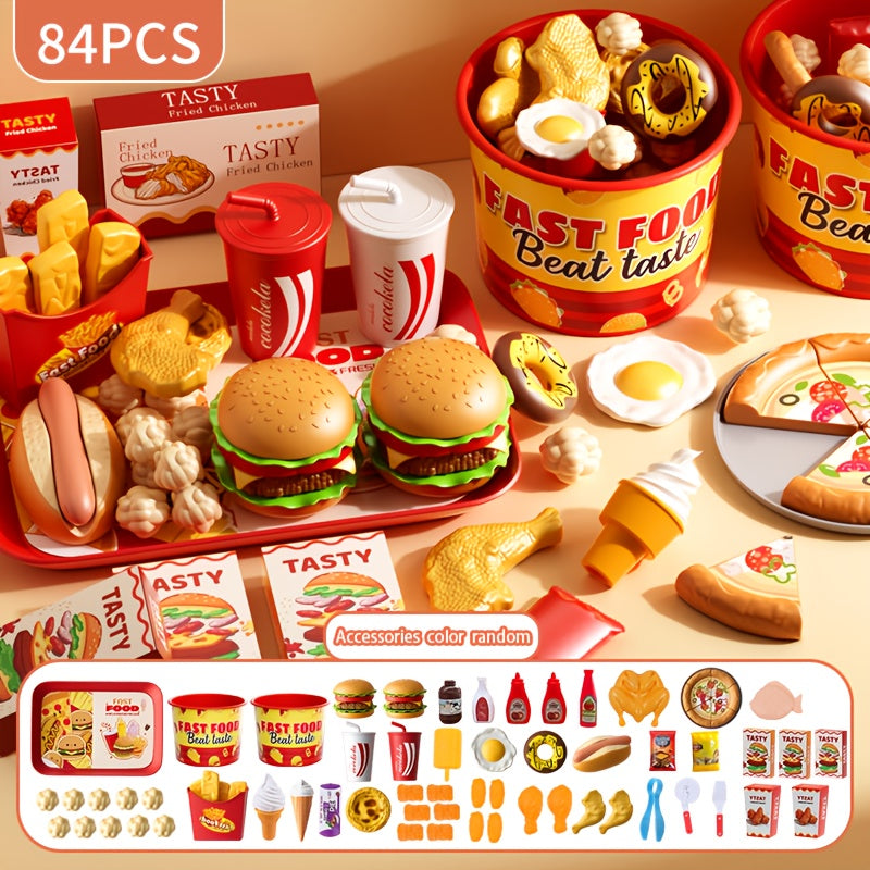 Kids Fast Food Set - Fried Chicken, Fries, Pizza, Birthday Gift