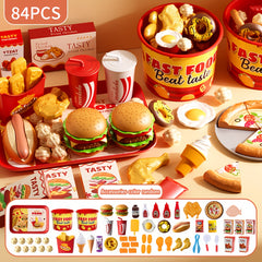 Kids Fast Food Set - Fried Chicken, Fries, Pizza, Birthday Gift