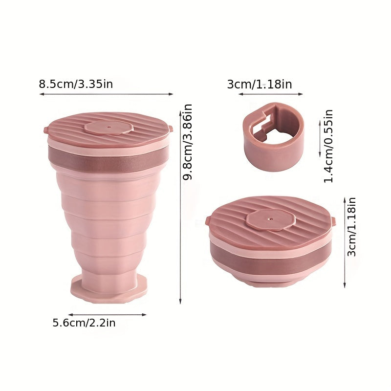 Portable Silicone Coffee Mug with Lid for Camping & Travel