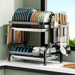 3 Tier Dish Drying Rack with Cutlery Holder