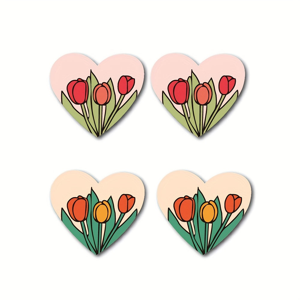 10 Waterproof Tulip Stickers for Journals - Girls Floral Decals