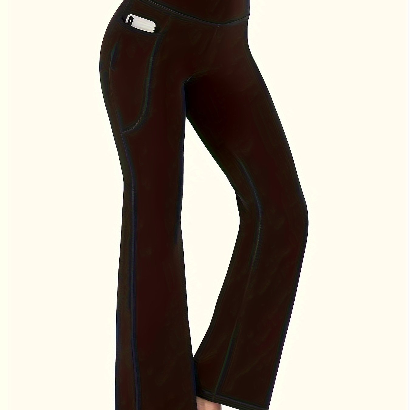 Women's High Waist Flare Leggings with Pockets