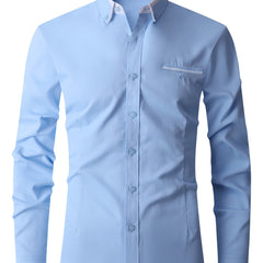Men's Classic Button Up Shirt for Business Occasion