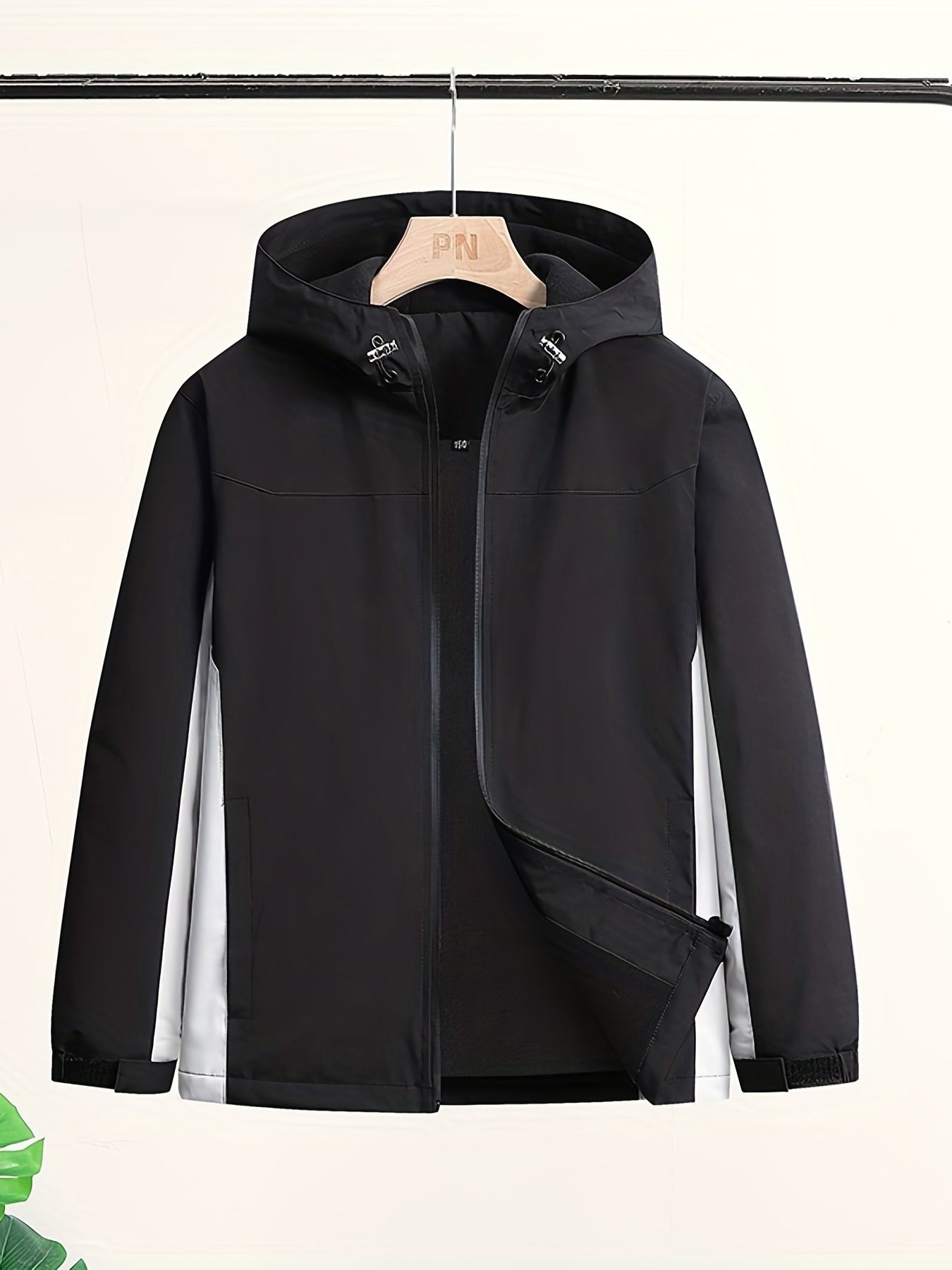 Boys Windbreaker Hooded Jacket Fleece Lined Zip Up Waterproof Coat
