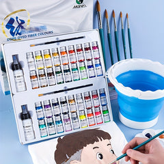Waterproof Fabric Paint Set 36 Colors Clothes Professional Textile Pigments Kit