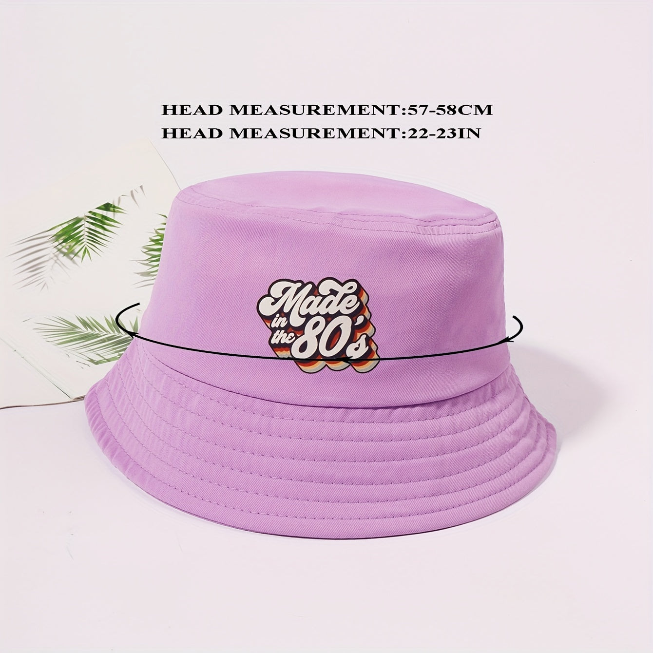 Purple Vintage Bucket Hat Fisherman Cap For Women Men