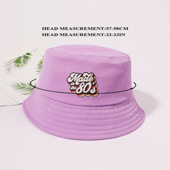 Purple Vintage Bucket Hat Fisherman Cap For Women Men