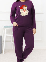 Santa Claus Print Tee & Joggers Set