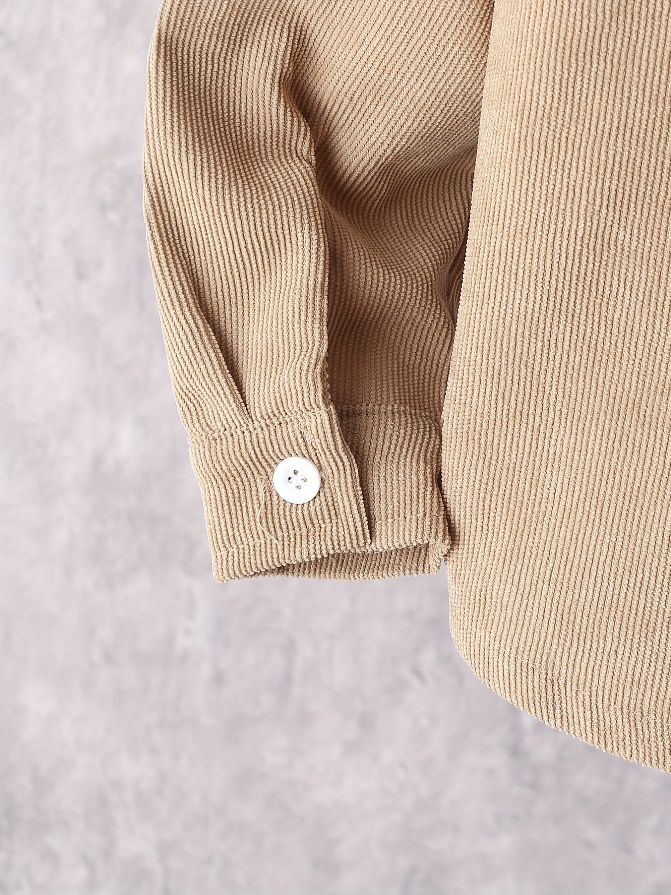 Boys Corduroy Shirts Long Sleeve Button Down Outwear