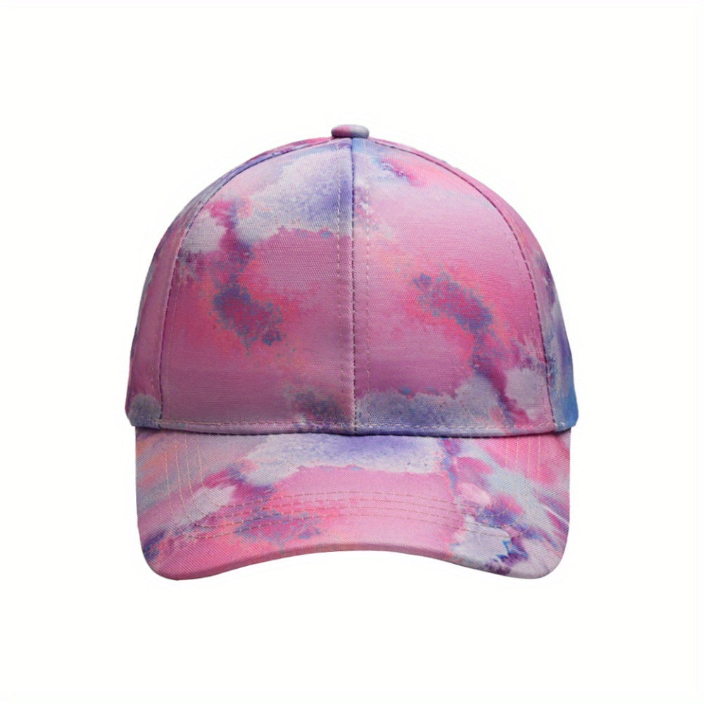 Tie Dye Print Baseball Cap Hip Hop Colorful Dad Hats Lightweight Adjustable Sun