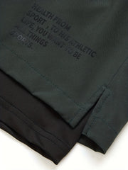 Men's 2-Layer Gym Shorts with Zip Pockets for Running & Workouts