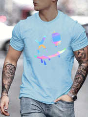Big Smile Graphic T shirt Casual Comfy Tee For Men