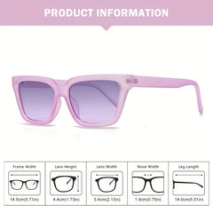 Cat Eye Sunglasses Gradient Lens Square Frame