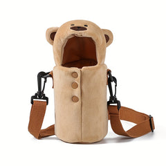 Plush Rabbit Bear Cup Sleeve Pouch with Strap Insulation Sleeve