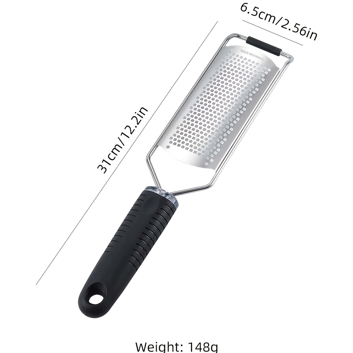 Lemon Zester Stainless Steel Kitchen Cheese Grater with Soft Handle
