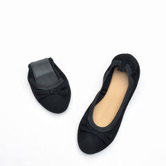 Women's Bowknot Ballet Flats Soft Sole Slip On Shoes Comfy Flat Shoes