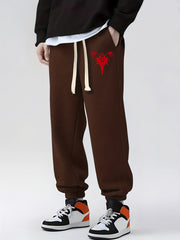 Ethnic Print Drawstring Sweatpants Loose Fit Casual Joggers