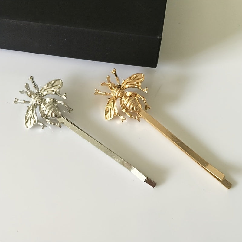 2pcs Little Bee Hairpin Hair Clip Vintage Hair Accessories
